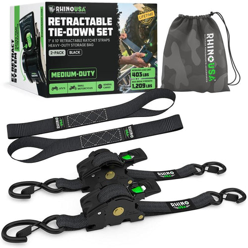 2" x 10'Retractable Ratchet Straps