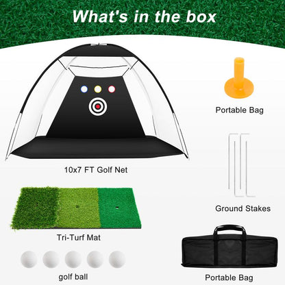 ⛳️10 * 7 Ft Golf Practice Hitting Net