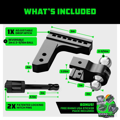 Adjustable Trailer Hitch 2 inch Receiver