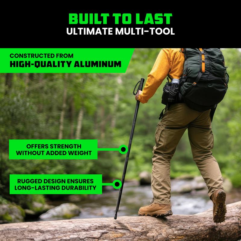 Tactical Hiking Stick — with Integrated Survival Kit
