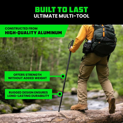 Tactical Hiking Stick — with Integrated Survival Kit