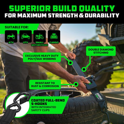 ✨1" x 10' Retractable Ratchet Straps